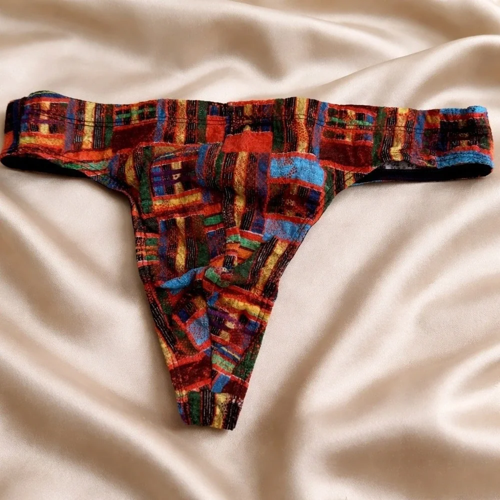 Cosabella Never Say Never Printed Lace G-String Sexy Men's Thong Size XL NEW‎